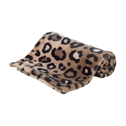 Trixie Hondendeken Leo Soft Pluche Bruin / Panterprint