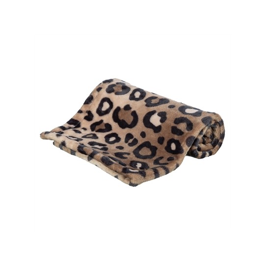 Trixie Hondendeken Leo Soft Pluche Bruin / Panterprint