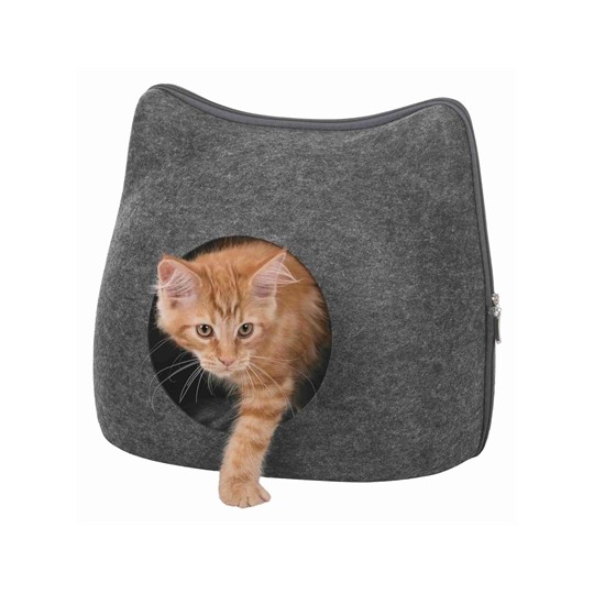 Trixie Relax Iglo Kat Vilt Grijs