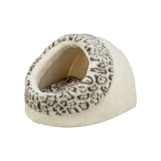 Trixie Kattenmand Iglo Leo  Soft Pluche Creme / Panterprint