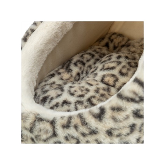 Trixie Kattenmand Iglo Leo  Soft Pluche Creme / Panterprint