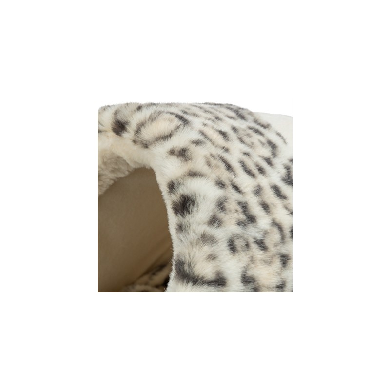 Trixie Kattenmand Iglo Leo  Soft Pluche Creme / Panterprint