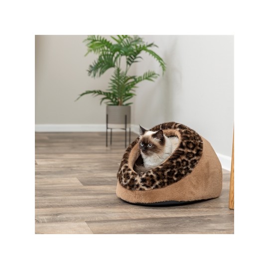 Trixie Kattenmand Iglo Leo  Soft Pluche Bruin / Panterprint