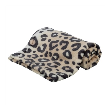 Trixie Hondendeken Leo Soft Pluche Creme / Panterprint