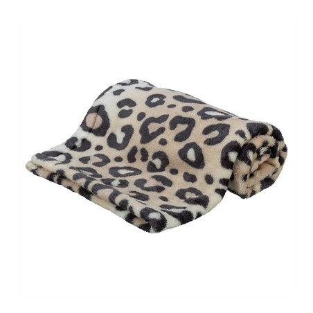 Trixie Hondendeken Leo Soft Pluche Creme / Panterprint