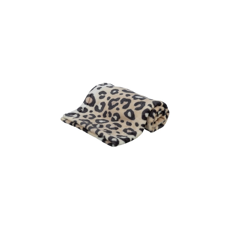 Trixie Hondendeken Leo Soft Pluche Creme / Panterprint