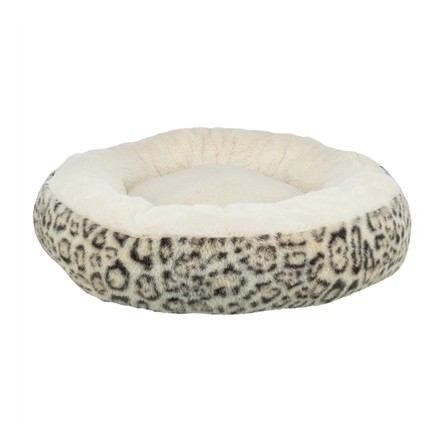 Trixie Hondenmand Leo Soft Rond Pluche Creme / Panterprint