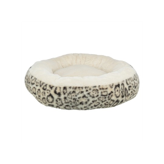 Trixie Hondenmand Leo Soft Rond Pluche Creme / Panterprint