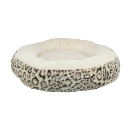 Trixie Hondenmand Leo Soft Rond Pluche Creme / Panterprint
