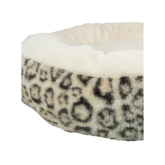 Trixie Hondenmand Leo Soft Rond Pluche Creme / Panterprint