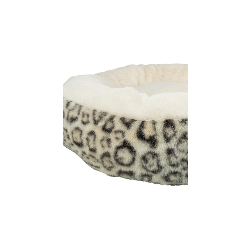 Trixie Hondenmand Leo Soft Rond Pluche Creme / Panterprint