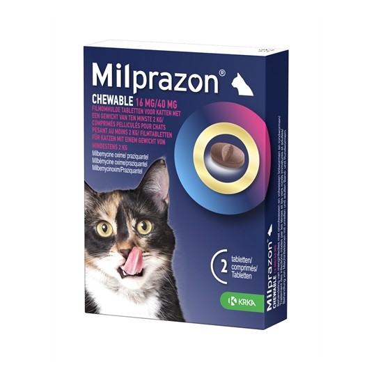 Krka Milprazon Kauwtabletten Ontwormingstabletten Kat
