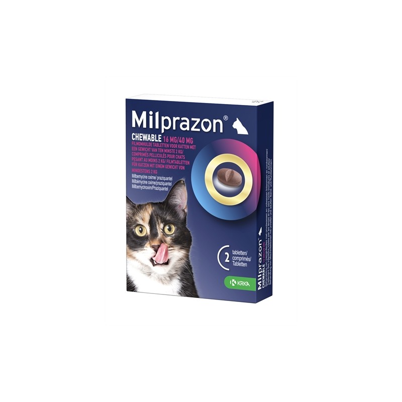 Krka Milprazon Kauwtabletten Ontwormingstabletten Kat