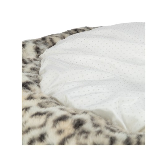 Trixie Hondenmand Leo Soft Rond Pluche Creme / Panterprint