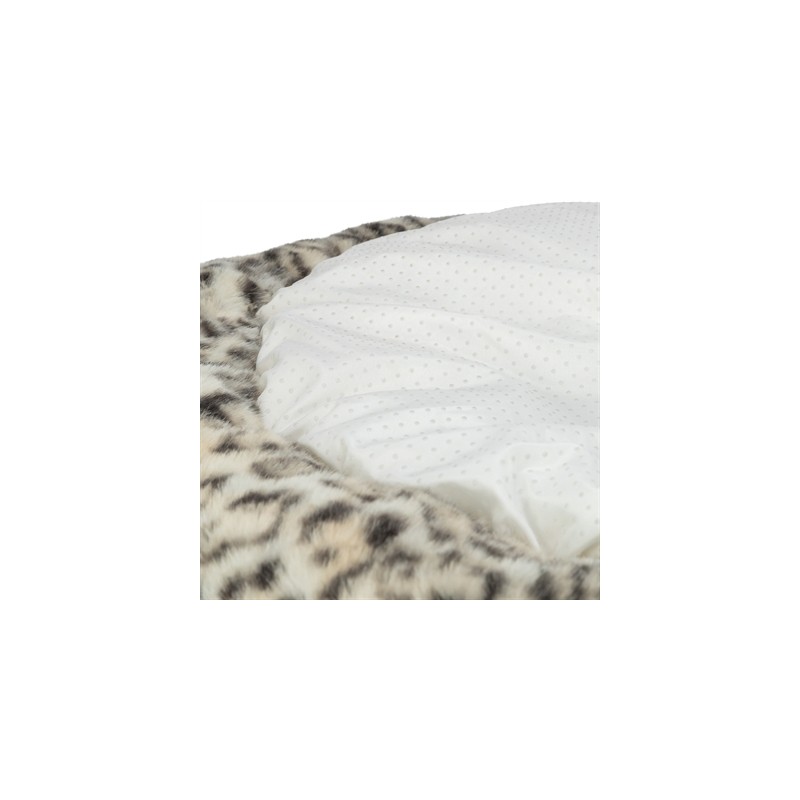 Trixie Hondenmand Leo Soft Rond Pluche Creme / Panterprint