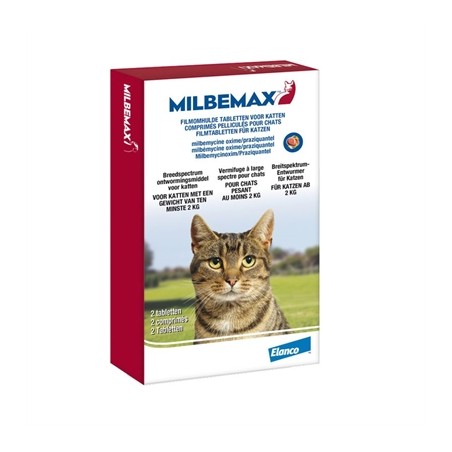 Milbemax Tablet Ontworming Kat 2-8Kg 2Tbl