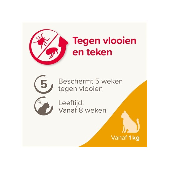 Beaphar Fiprotec Kat Tegen Vlooien & Teken