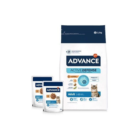Advance Cat Adult Chicken / Rice + 2 Pouches Chicken