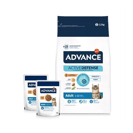 Advance Cat Adult Chicken / Rice + 2 Pouches Chicken