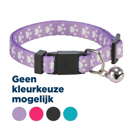 Trixie Halsband Kat Print Poot Elastisch Assorti