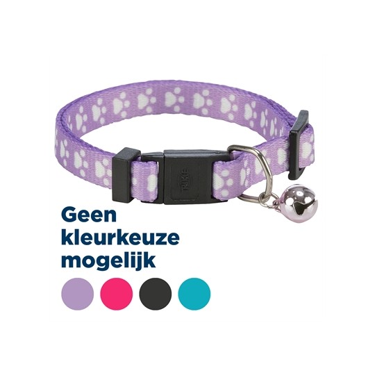 Trixie Halsband Kat Print Poot Elastisch Assorti