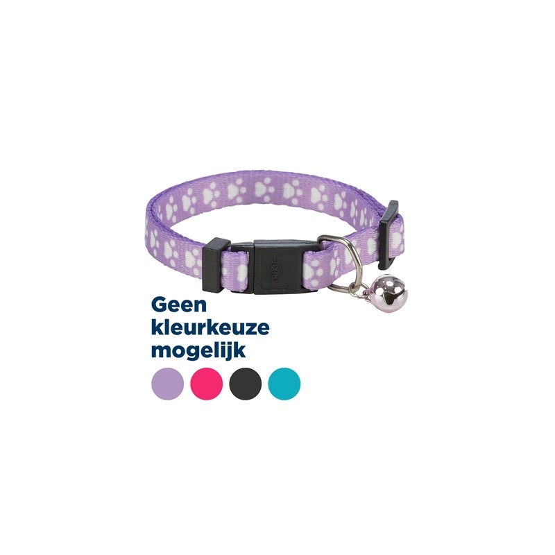 Trixie Halsband Kat Print Poot Elastisch Assorti