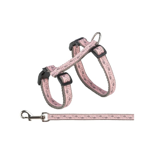 Trixie Kattentuig Met Riem Grijs / Roze