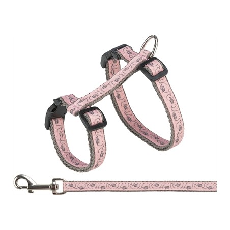 Trixie Kattentuig Met Riem Grijs / Roze