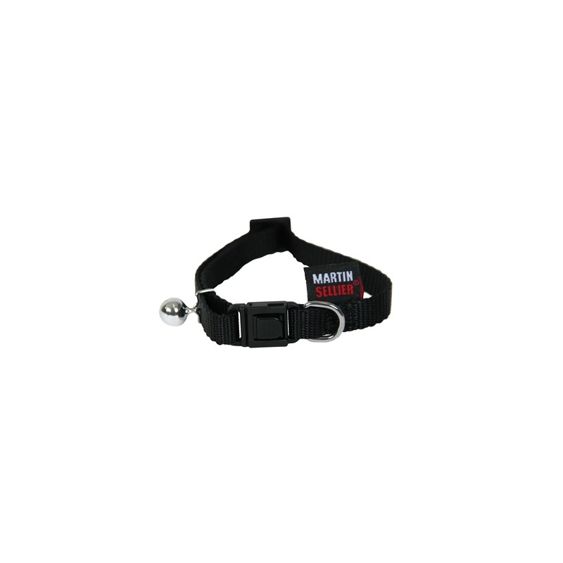 Martin Kattenhalsband Nylon Uni Zwart