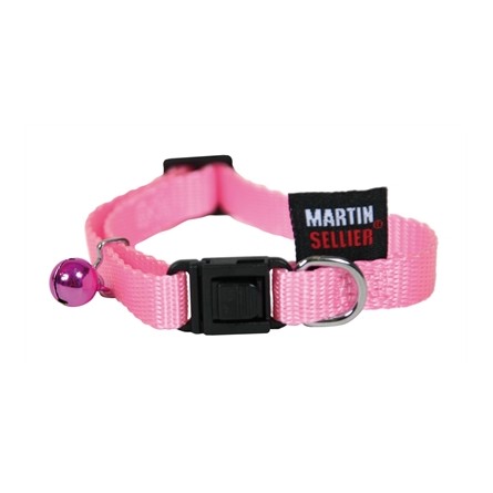 Martin Kattenhalsband Nylon Uni Roze