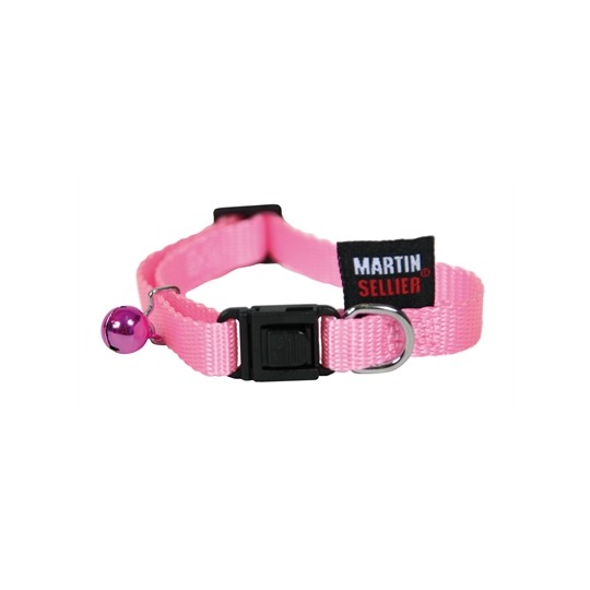 Martin Kattenhalsband Nylon Uni Roze