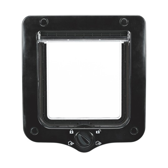 Trixie 4-Weg Kattenluik Inclusief Tunnelstuk Zwart