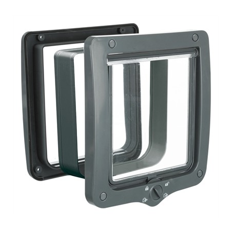 Trixie 4-Weg Kattenluik Xl Met Tunnel Grijs