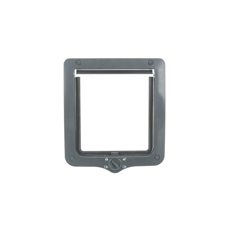 Trixie 4-Weg Kattenluik Xl Met Tunnel Grijs