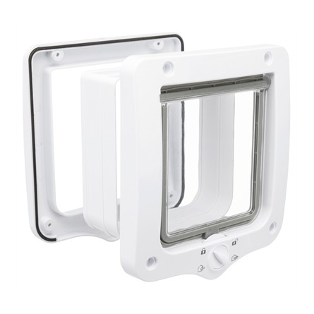 Trixie 4-Weg Kattenluik Met Tunnel Wit