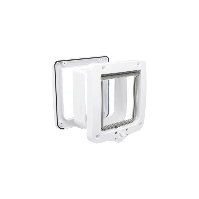 Trixie 4-Weg Kattenluik Met Tunnel Wit