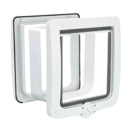 Trixie 4-Weg Kattenluik Xl Inclusief Tunnelstuk Wit