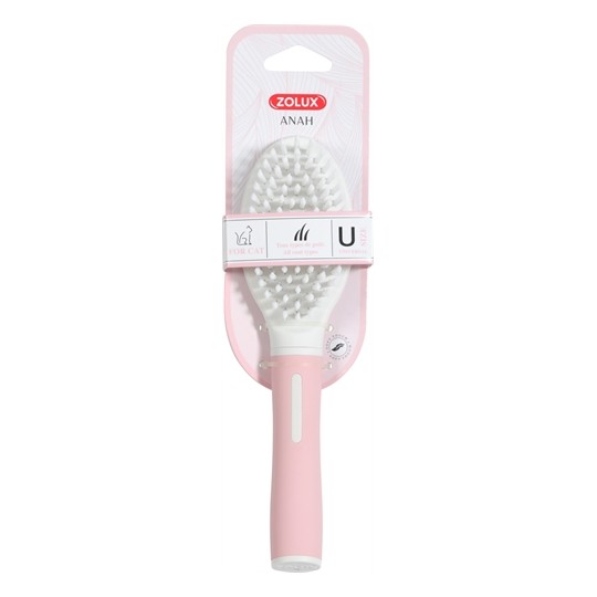 Zolux Anah Borstel Zacht Roze / Wit