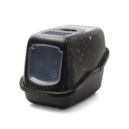 Savic Kattenbak Nestor Marble Zwart / Goud