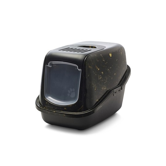 Savic Kattenbak Nestor Marble Zwart / Goud