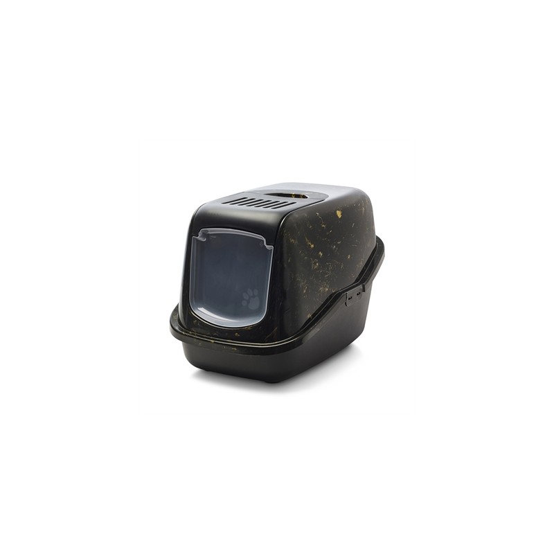 Savic Kattenbak Nestor Marble Zwart / Goud