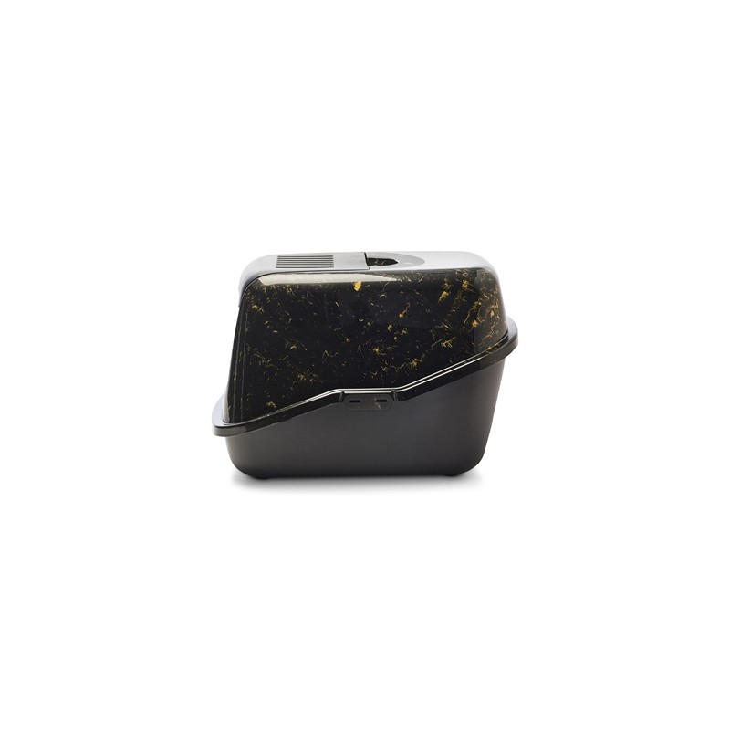 Savic Kattenbak Nestor Marble Zwart / Goud