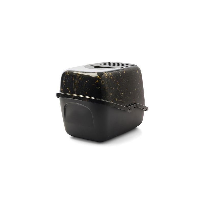 Savic Kattenbak Nestor Marble Zwart / Goud