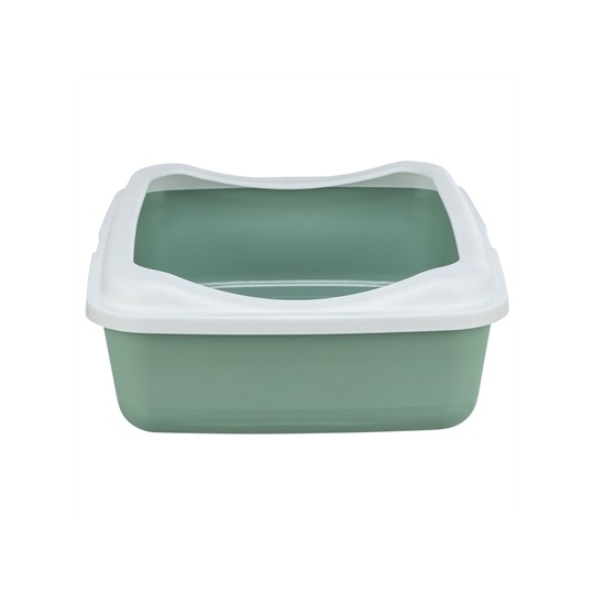 Trixie Kattenbak Classic Met Rand Salie / Wit