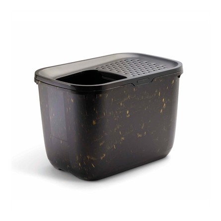 Savic Kattenbak Hop In Marble Zwart / Goud