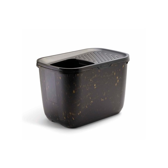 Savic Kattenbak Hop In Marble Zwart / Goud