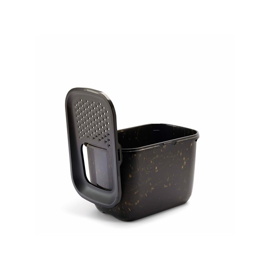 Savic Kattenbak Hop In Marble Zwart / Goud