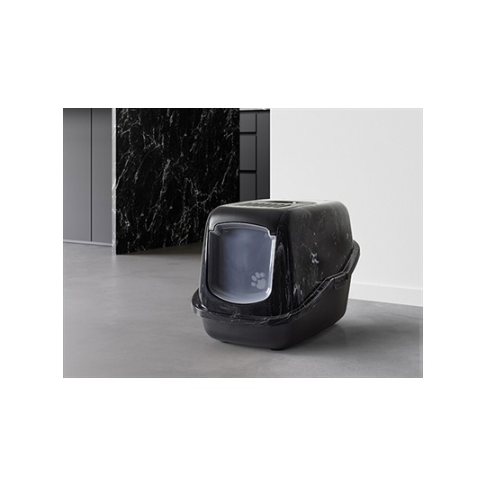 Savic Kattenbak Nestor Marble Zwart / Wit
