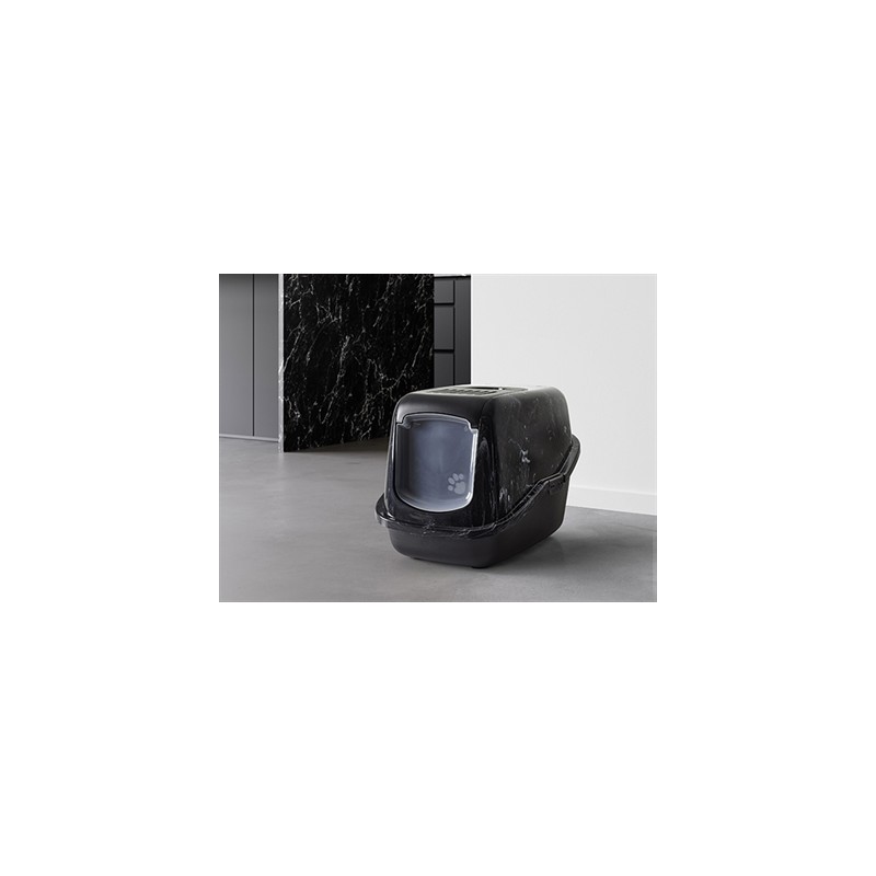 Savic Kattenbak Nestor Marble Zwart / Wit