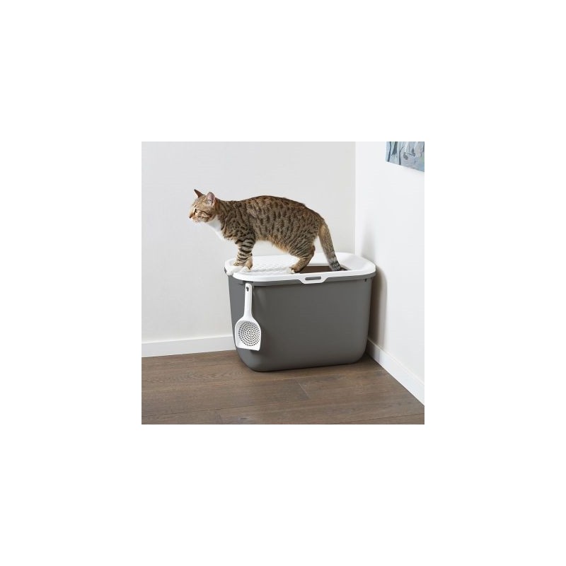 Savic Kattenbak Hop In Antraciet / Wit